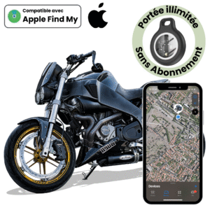 Traceur GPS Moto Sans Abonnement - Compatible avec l'application Localiser sur Apple iOS