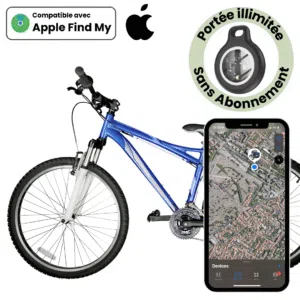 Traceur GPS pour Vélo sans Abonnement - Compatible avec l'Application Localiser d'Apple iOS